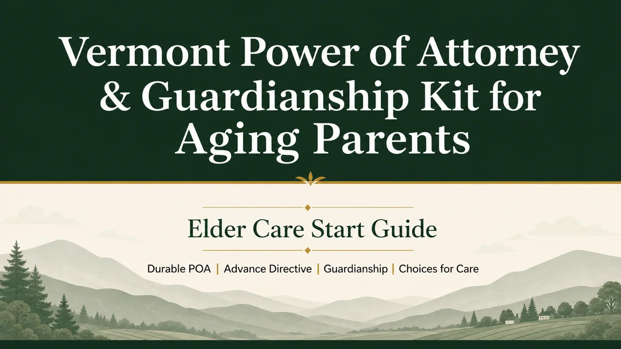 Vermont POA & Guardianship Kit — Legal Authority for Aging Parents